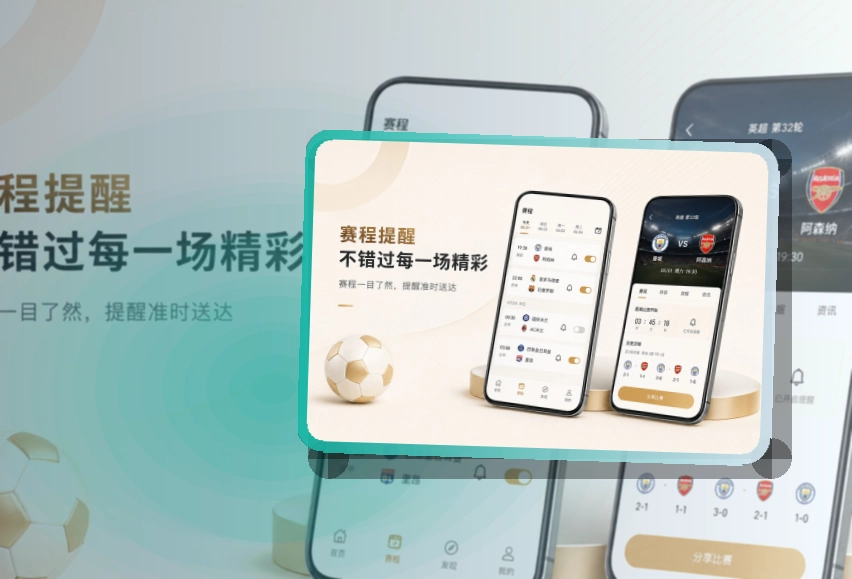 NG体育 App使用亮点，比赛日更方便 页面展示